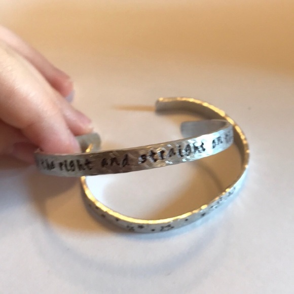 Set of 2 Stamped Metal Bracelets ✨ 🧚♂️ ⭐️ - Picture 2 of 6